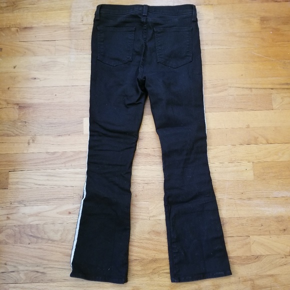 Veronica Beard Carolyn Jeans Silver Tuxedo Stripe - Picture 8 of 8